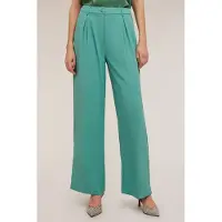 Motivi Satin Palazzo Trousers With Side Piping Aqua Green Talla: 42 | Pantalones Formales Outlet | Mujer | Cian