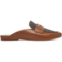 Michael Kors para mujer. 40T6MZFP3L Zuecos Mckenzie de piel con logotipo marrón (37), Plano, Ninguno, Casual, Clásico, outlet 2