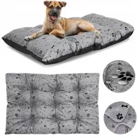 AIO Factory Cama para perro PRESTIGE, cojín de 140x100 cm, impermeable, diseño de huesos, color