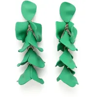 Avant Garde Pendientes 'Sofiaka' verde oscuro