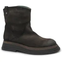 Felmini Botas 'E395 grass expresso marrone stivaletto tronchetto donna biker pelle' marrón oscuro