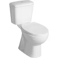Hak Aqualine, sistema combinado para inodoro MANUEL, con doble pulsador de 3/6 litros, desagüe inferior, color blanco