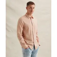 PME Legend Camisa 'Cotton/linen shirt with embroidered logo' rosa