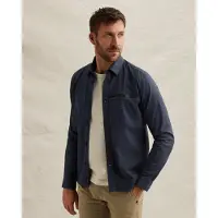 PME Legend Camisa 'Shirt jacket with button closure and chest pocket' azul ahumado