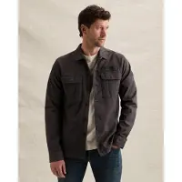 PME Legend Camisa 'Shirt jacket with chest pockets and badge on the sleeve' gris oscuro