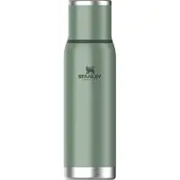 Stanley The Adventure To-Go Bottle 1.1QT, Hammertone Green 10-10819-060 botella térmica con tapón vertedor y vaso, 1L
