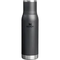 Stanley The Adventure To-Go Bottle 2.0 25oz, Black 10-10818-0055 botella térmica con tapón vertedor y vaso, 750 ml