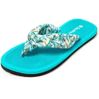 Brasileras Zapatos para playa y agua 'Hibiscus Nudo' turquesa / antracita / menta / naranja