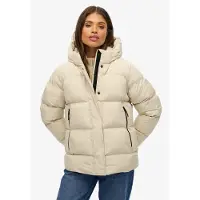 Superdry para mujer. W5012004A Chaqueta Hooded 5 Baffle Sports Puffer beige (S), Casual, Poliéster, outlet 2026.