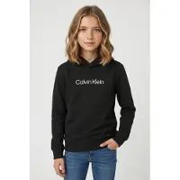 Calvin Klein Jeans Sudadera 'Logo' negro / blanco