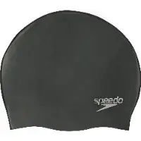 Speedo - Plain Moulded Silicone Cap - Gorro de baño negro