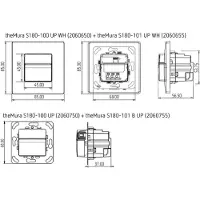 Theben AG, sensor de presencia S180-101 UP, color blanco
