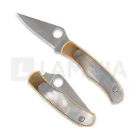 Spyderco Navaja Bug Nickel Silver Abalone