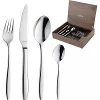 Amefa Florence 181000MDF3C91, Juego de cubiertos de 24 piezas en estuche de madera