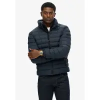 Superdry para hombre. M5011757A Chaqueta Fuji Print Padded marino (S), Casual, Poliéster, outlet 2026.