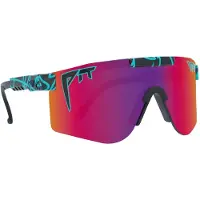 Pit Viper - Gafas de sol - The Voltage Original Wide Black/Turquoise HDPV Polarized Pink-Purple - Negro