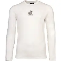 Armani Exchange para hombre. XM000364AF12308U0009 Camiseta de manga larga blanco (L), Casual, Algodón, outlet 2026.