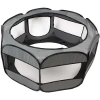 Laroy Jaula plegable para cachorros de la marca Duvo+, color gris claro, tamaño: L