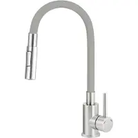 Deante Grifo de cocina con caño curvado, disponible en 2 tipos de chorro