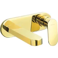 Deante - Batería de lavabo empotrada Alpina, color dorado