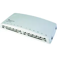 Telegärtner , panel de conexión modular Cat.6A, 12 puertos RJ45, color blanco