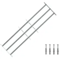 vidaXL : Barrera de seguridad para ventanas con 3 barras transversales, paquete de 3 unidades.