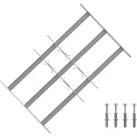 vidaXL : Barrera de seguridad para ventanas con 3 barras transversales, paquete de 3 unidades.