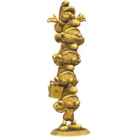 Collectoys La Figura De La Columna De Resina Edición Limitada Pitufos Oro 50 Cm