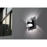 Eco-Light LED Außenleuchte Wandlampe Anthrazit Delta Up & Down IP44 6W 260lm Warmweiß 3000K