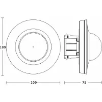 Steinel Detector de presencia IR, modelo UP PD IR4360-24, número de artículo: 085087