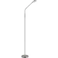 Globo Lámpara de pie LED Silvio, color níquel, CCT, atenuable, 173 cm