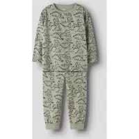 Name It Mini Pijama beige / verde / verde oscuro