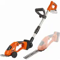 Powerplus Trituradora eléctrica telescópica , sin batería, 20V, color naranja, talla única / Enchufe europeo 220V, color naranja, talla única