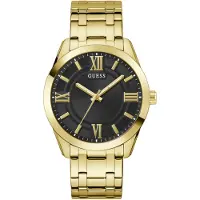 GUESS Reloj analógico 'ELLIOT' oro / negro