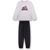Sanetta Pijama gris claro / naranja / negro