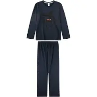 Sanetta Pijama marino / naranja / negro