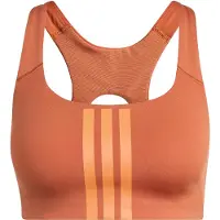 Adidas adidasSujetador de entrenamiento para impacto medio Optime 3 Stripes S Fox Orange / Fox Orange Mujer