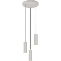 TRIO 367730376 Soka, lámpara colgante de 3 luces, diámetro 28 cm, color gris cálido