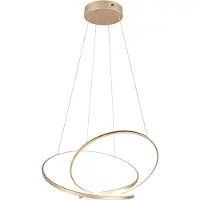 TRIO Lámpara colgante LED DARVIN, color dorado, 52W, luz blanca (6700lm), material: metal, dimensiones: 150x84x66 cm, IP20, marca: