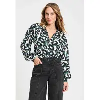 Pom Amsterdam Blouse - Violet Wild Flowers Ecru Talla: 42 | Manga Larga Outlet | Mujer | Púrpura