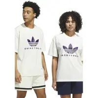 Adidas Unisex Originals Originals Basketball Courtside Tee Ivory Talla: XXL | Camisetas de Seda Outlet | Unisex | Blanco
