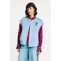 Pom Amsterdam Gilet - Fur Misty Blue Talla: 40 | Chaquetas Outlet | Mujer | Azul