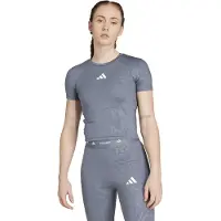 Adidas Performance Techfit Printed T-shirt Onix Talla: XS | Tops Deportivos Outlet | Mujer