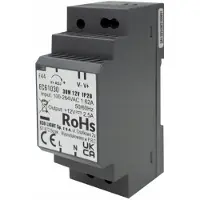 Eco-Light Fuente de alimentación para carril DIN de 30W, 12V, transformador para sistemas de intercomunicación y tiras LED, protección IP20