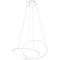 TRIO Lámpara colgante LED DARVIN, blanca, 52W. Tono de luz: blanco frío (6700lm). Material: metal. Dimensiones: 150x84x66 cm. Grado de protección: IP20. Marca: