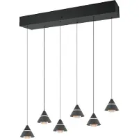 TRIO Lámpara colgante LED, color mate, con cambio de color, altura 200 cm