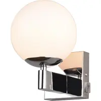 TRIO Lighting Aplique Kula baño pantalla vidrio IP44 cromo