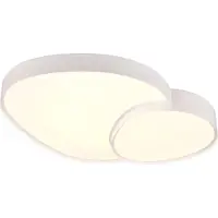TRIO Lámpara de techo LED Rise, 45W, regulable, color blanco mate, con ajuste de temperatura de color (CCT) y función de luz nocturna