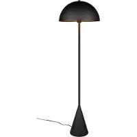 TRIO Lámpara de pie de pie, color negro mate, diseño tipo hongo, ideal para salón o dormitorio, 130 cm de altura, 1xE27, 40W, modelo ALFIE