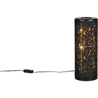 Reality R52801002: Lámpara de mesa LED, 4W, diámetro 13 cm, color negro, luz cálida